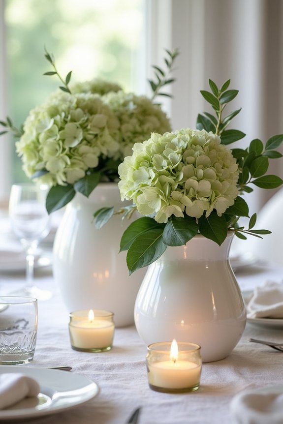 stunning sage centerpiece designs