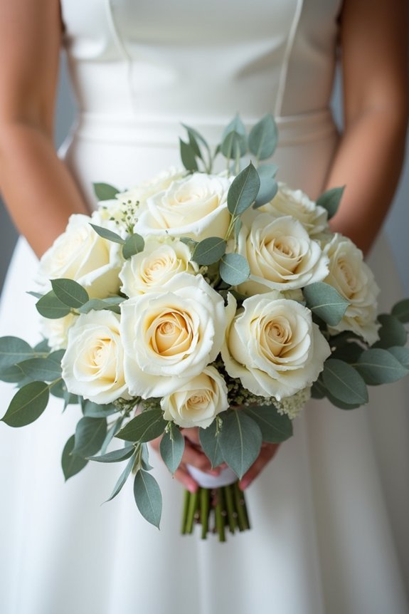 stunning silver and white bouquet
