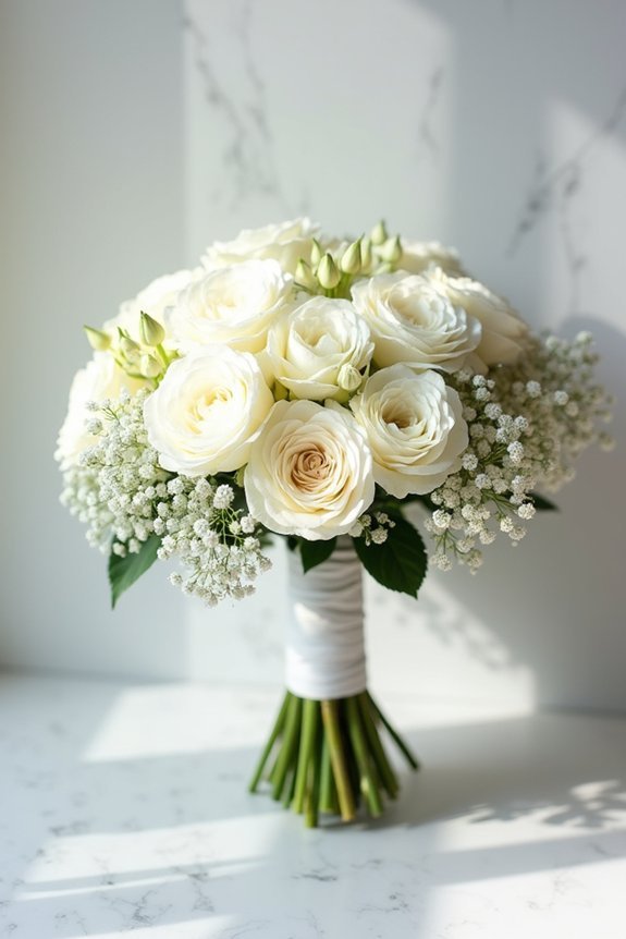 stunning white wedding bouquets