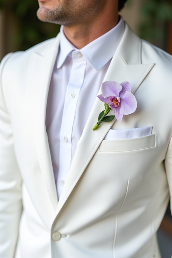 style orchids for neckline