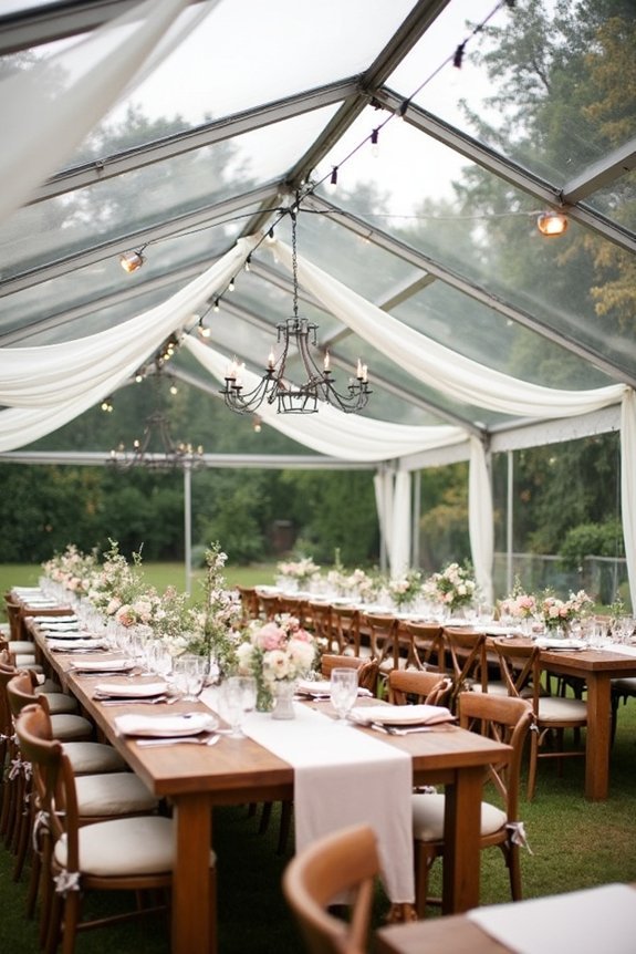 stylish rain wedding preparation