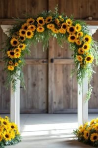 sunflower wedding arch designs