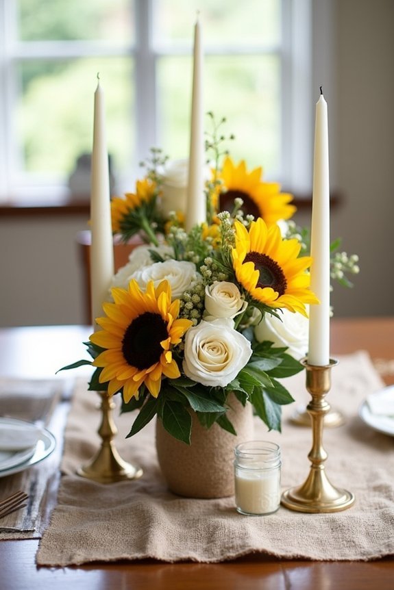 sunflower wedding centerpieces idea