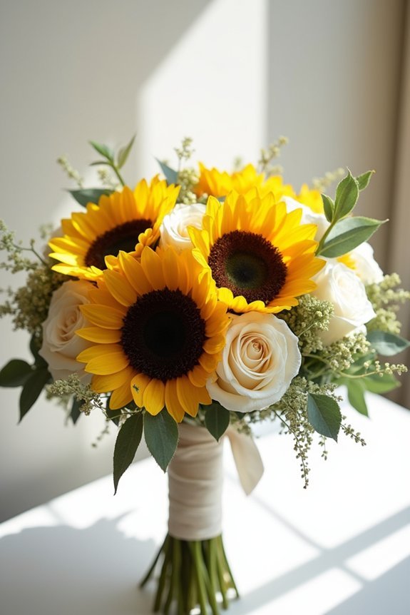 sunflowers add elegant sophistication