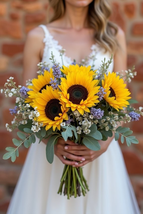 sunflowers and wildflowers bouquet