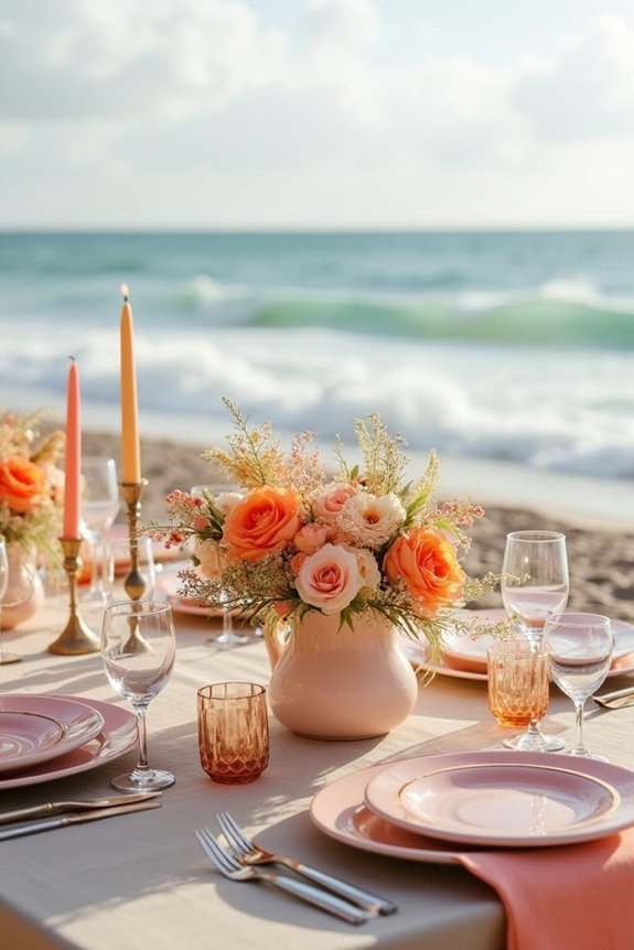 sunset inspired romantic wedding colors