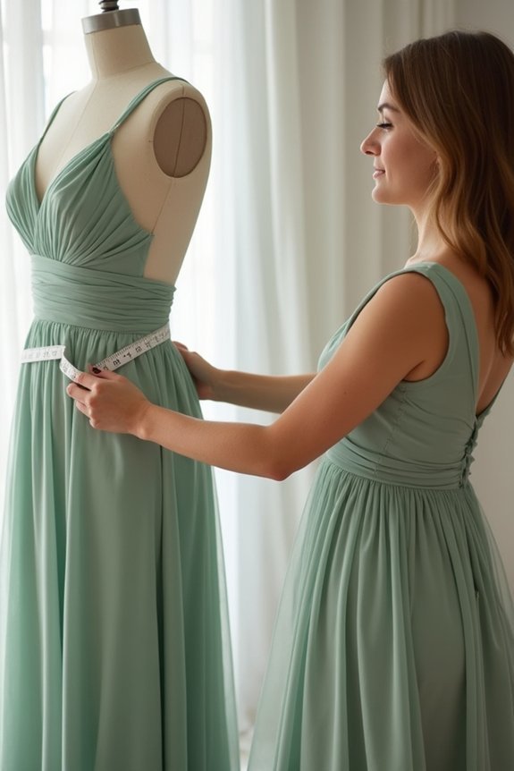 tailored bridesmaid dress fit