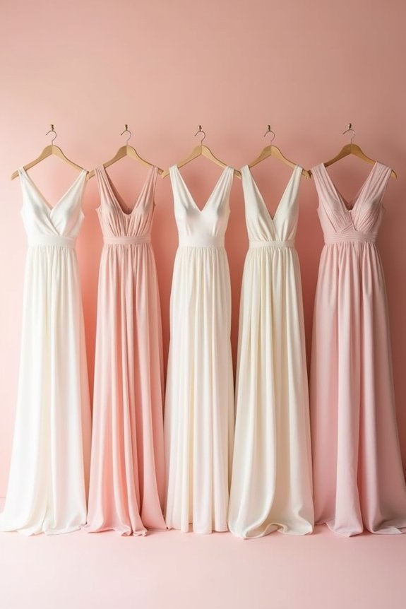 tailored necklines for bridesmaids