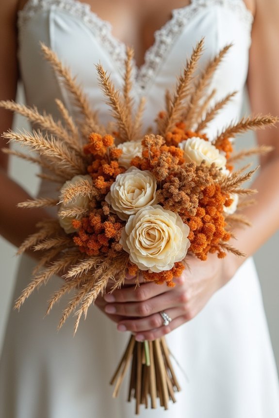 terracotta and dried florals
