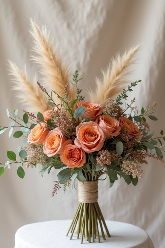 terracotta floral wedding elegance