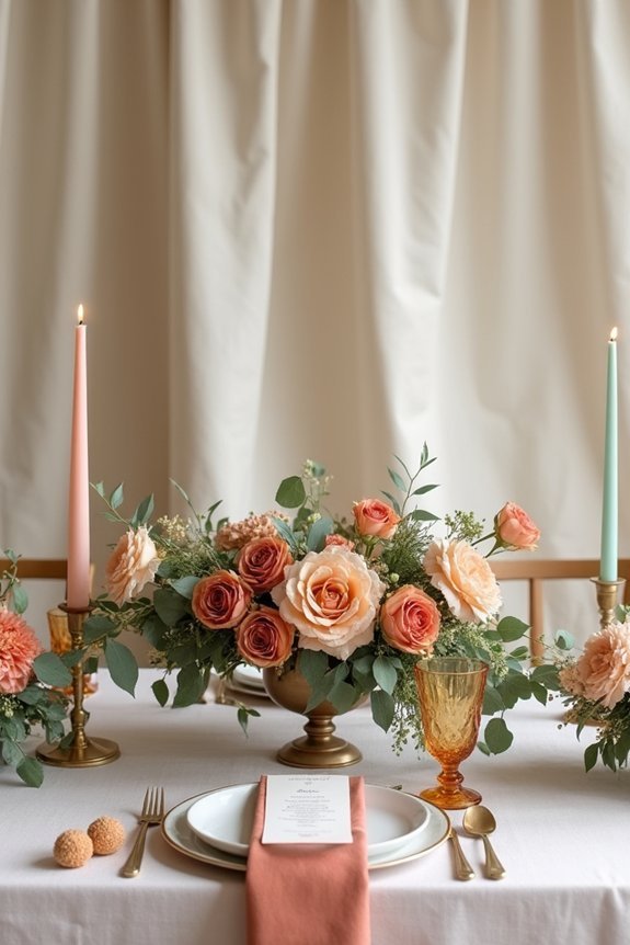 terracotta inspired floral arrangement