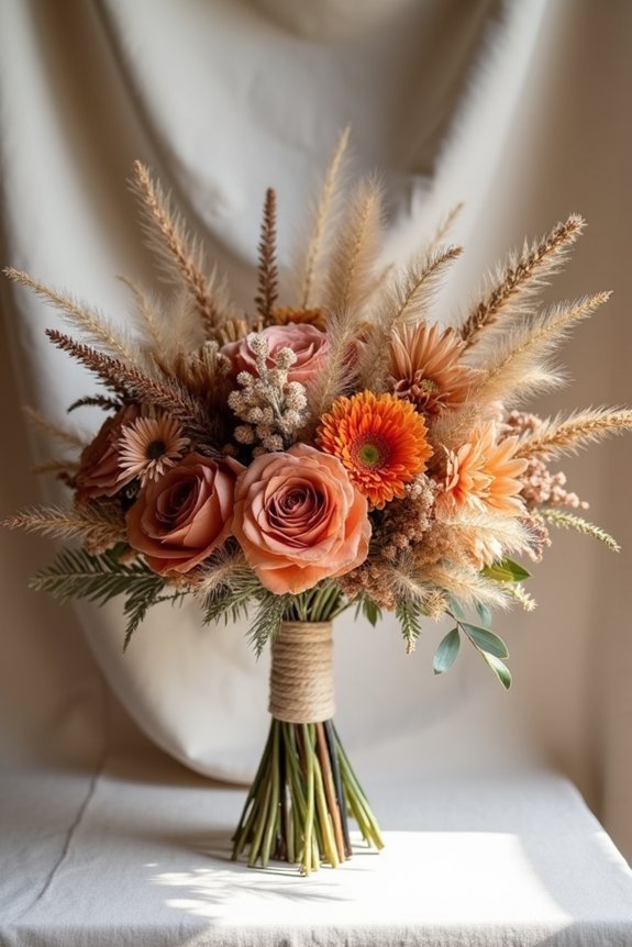 terracotta inspired floral combinations