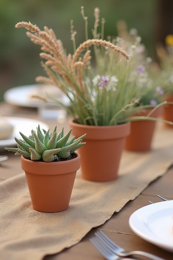 terracotta pots varied sizes