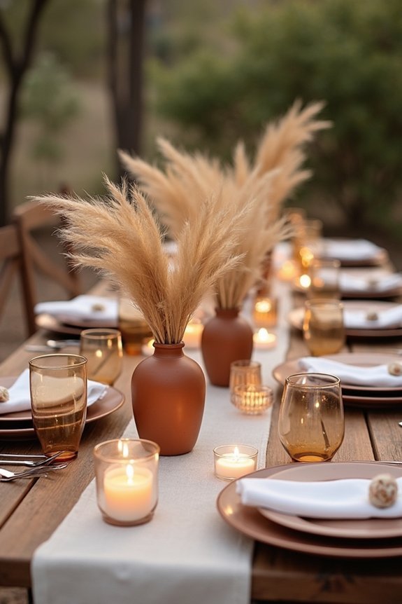 terracotta themed wedding decorations