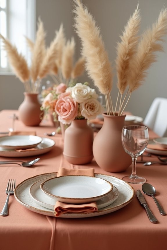 terracotta themed wedding details