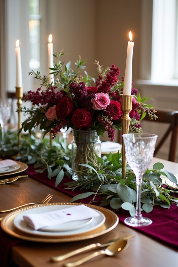 textured centerpiece design elements