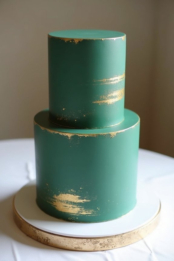 textured green with metallics