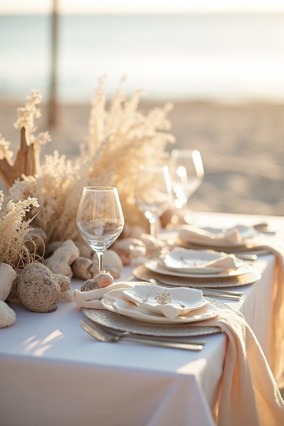 timeless beach wedding colors