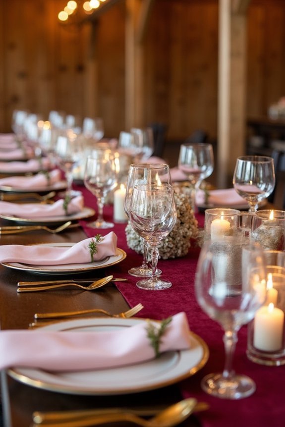 timeless burgundy blush elegance