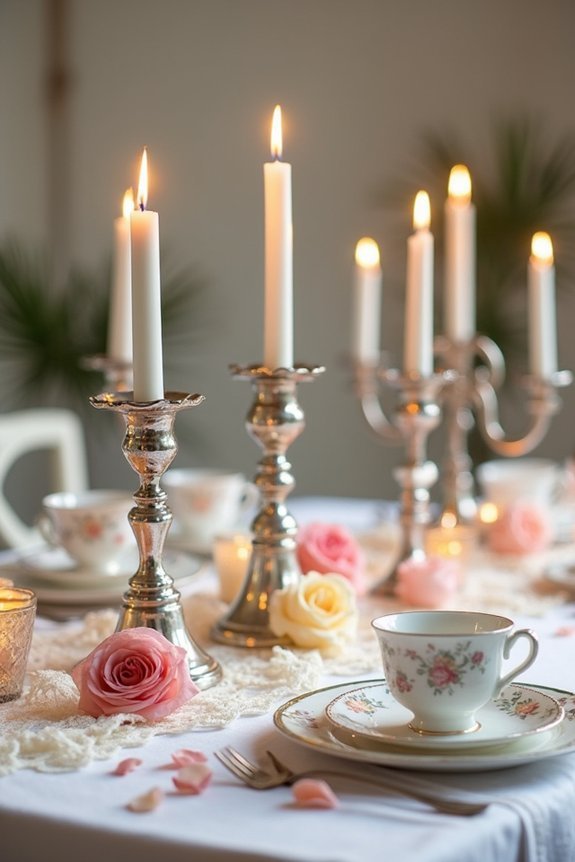 timeless candlelit centerpiece displays