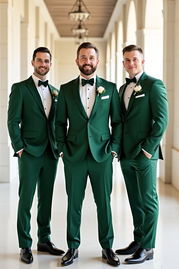 timeless emerald suit elegance