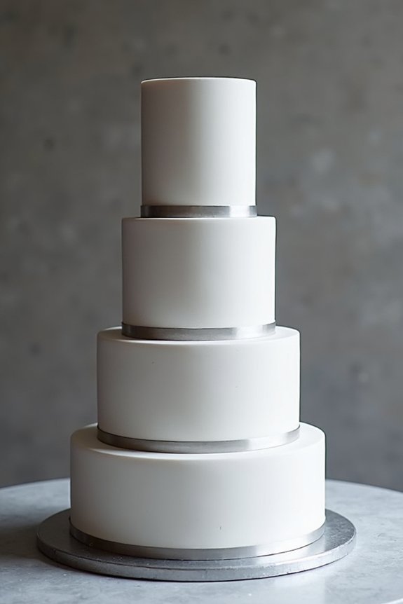 timeless monochrome cake designs