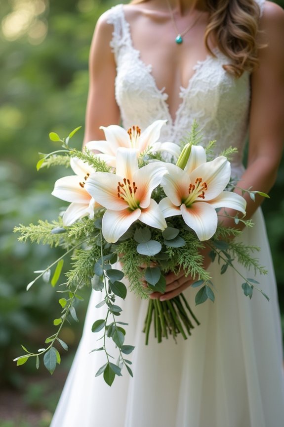 trailing greenery enhances elegance
