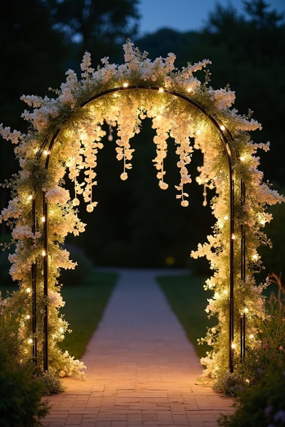 transformative evening arch lighting