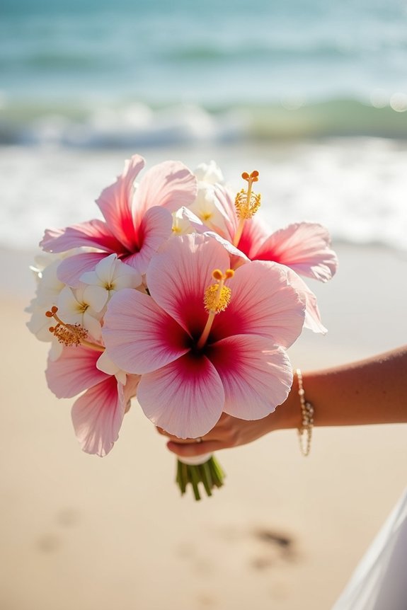 tropical flowers for beach weddings