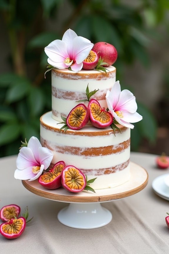 tropical fruit naked cake