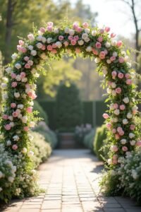 tulip inspired wedding arch ideas