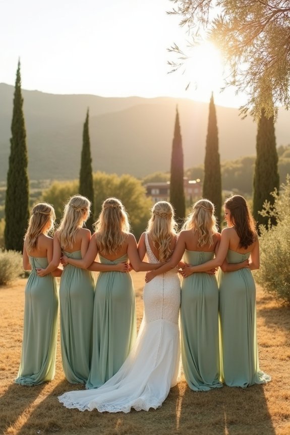 tuscan bridesmaid wedding inspiration