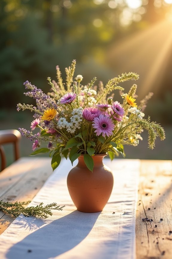 tuscan inspired floral arrangements