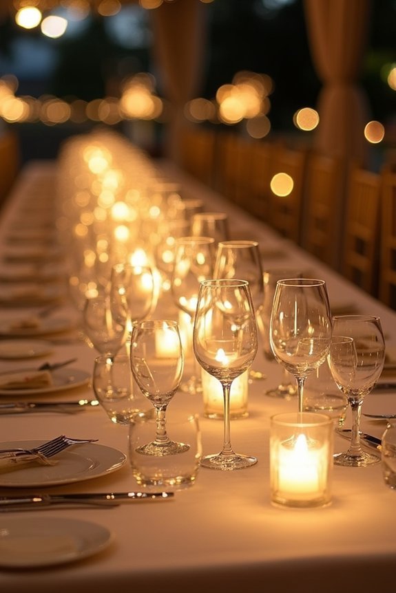 under table glow ambiance elegance