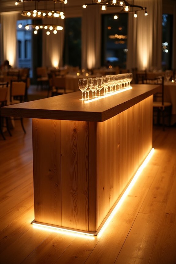 under table reception lighting tips