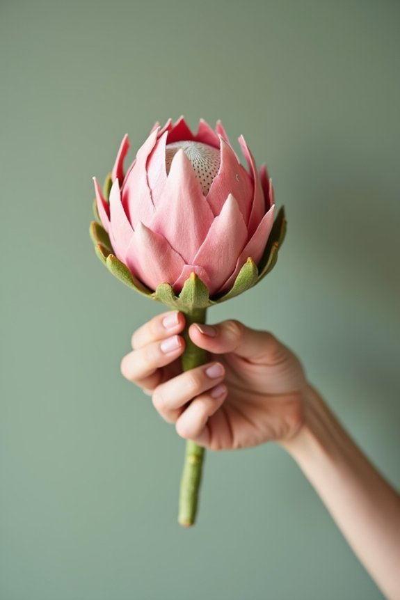understated luxurious single stem proteas