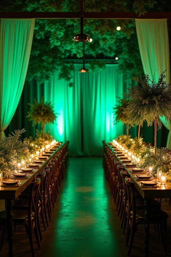 uplighting enhances forest green