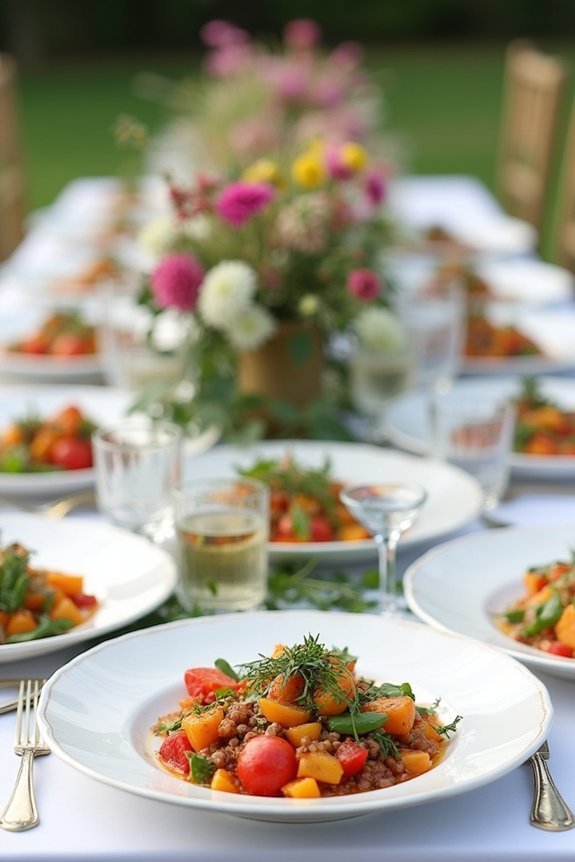 vegan menu course structure