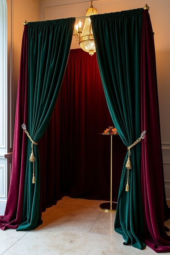 velvet jewel tones elegance backdrop