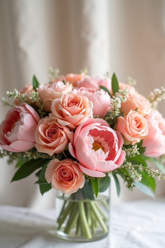 versatile coral flower arrangements