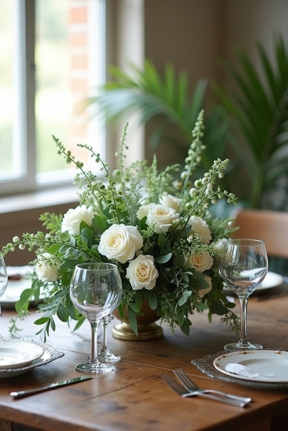 versatile greenery wedding centerpieces