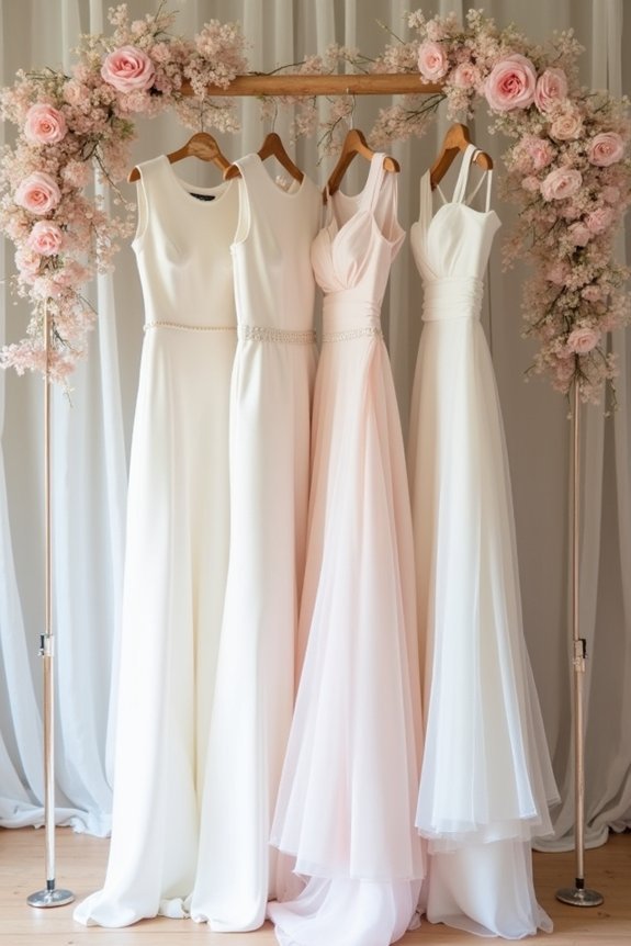 versatile white bridesmaid styling