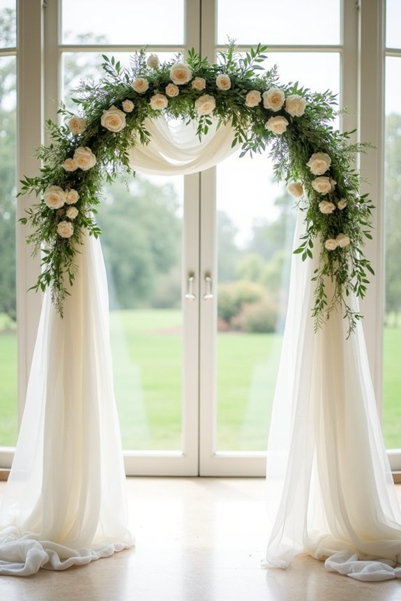 versatile white wedding arch