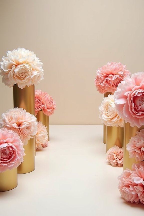 vibrant floral aisle design