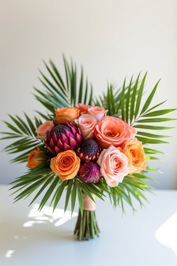 vibrant tropical floral arrangements