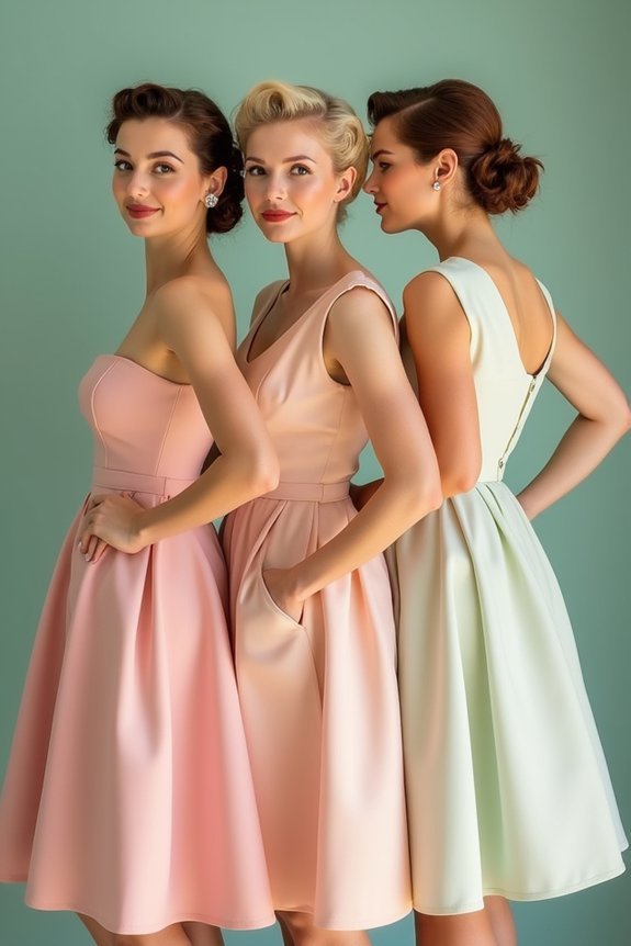 vintage era bridesmaid styles