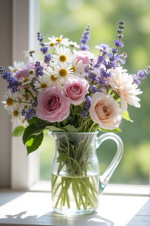 vintage glass wildflower elegance