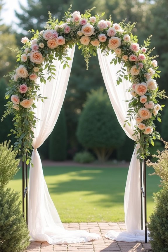 vintage modern ceremony decor