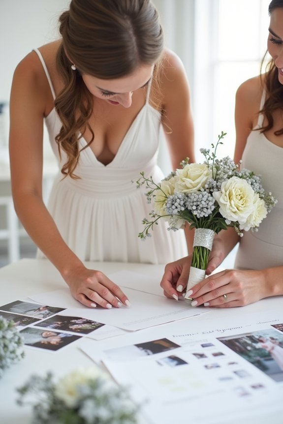 visionary silver wedding bouquet