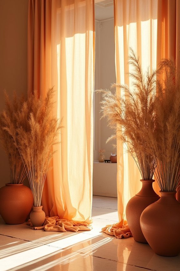 warm textured ceremony backdrop
